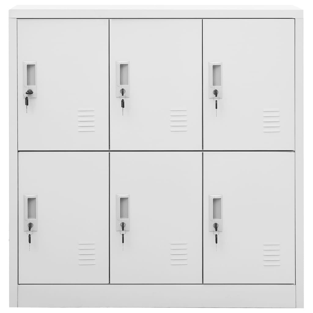 Armoire à casiers Gris clair 90x45x92,5 cm Acier - XIOS