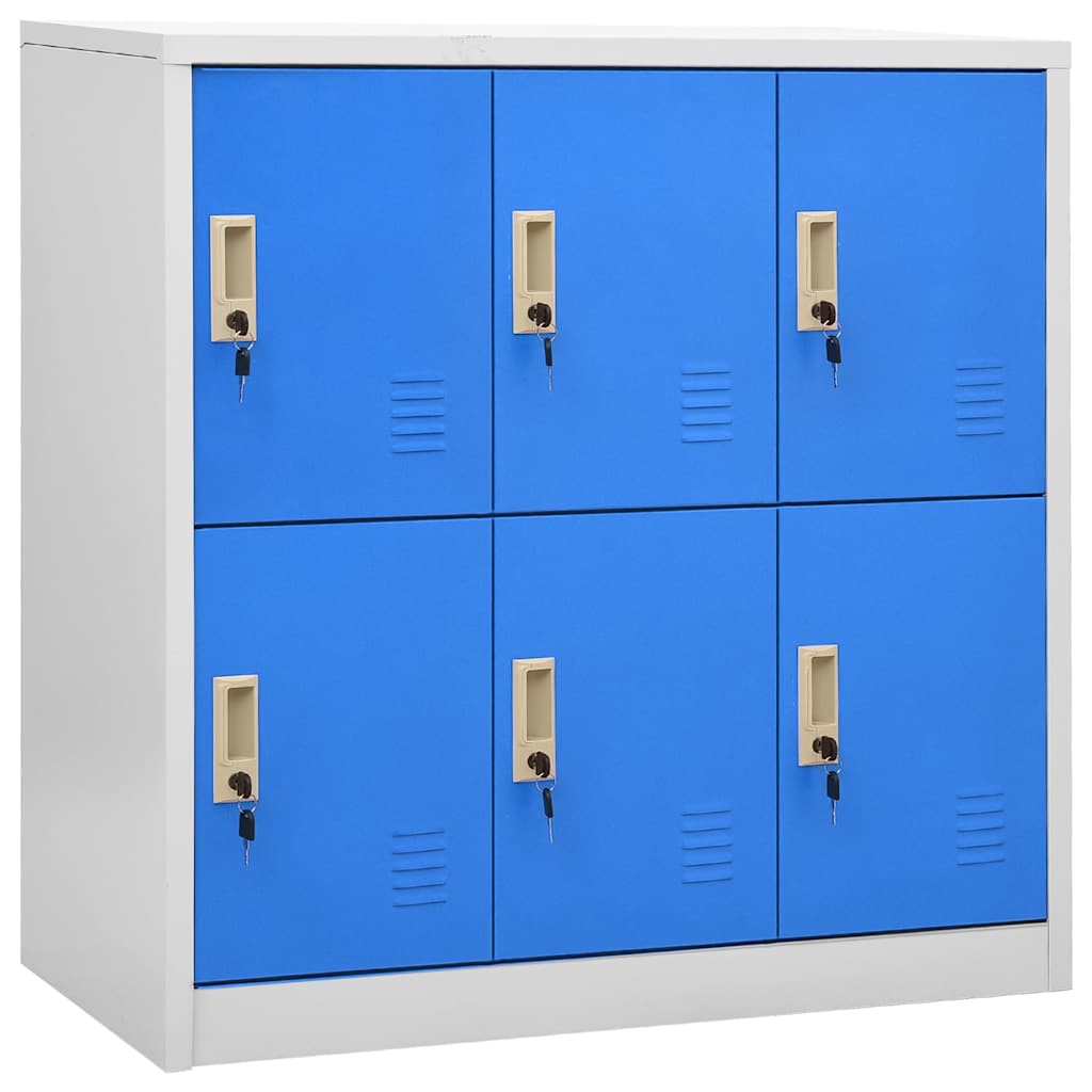 Armoire à casiers Gris clair et bleu 90x45x92,5 cm Acier - XIOS
