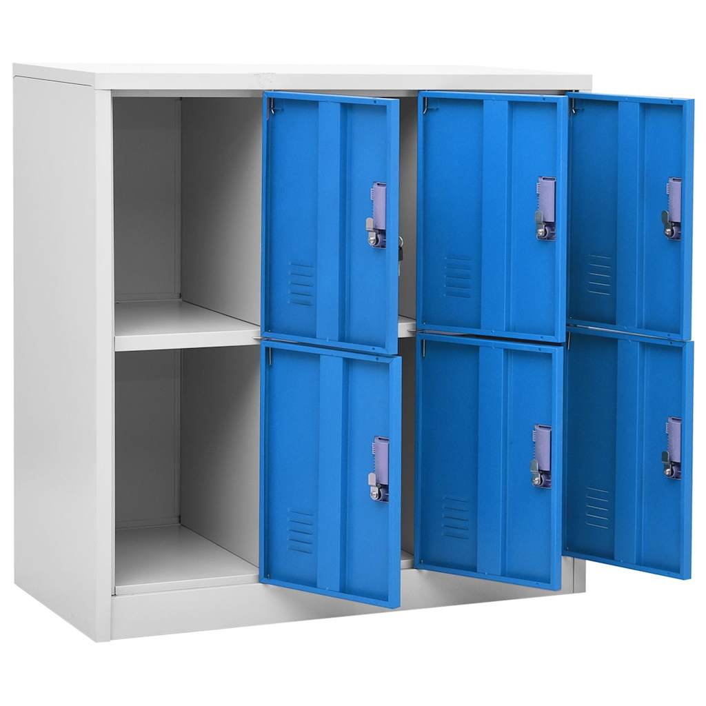 Armoire à casiers Gris clair et bleu 90x45x92,5 cm Acier - XIOS