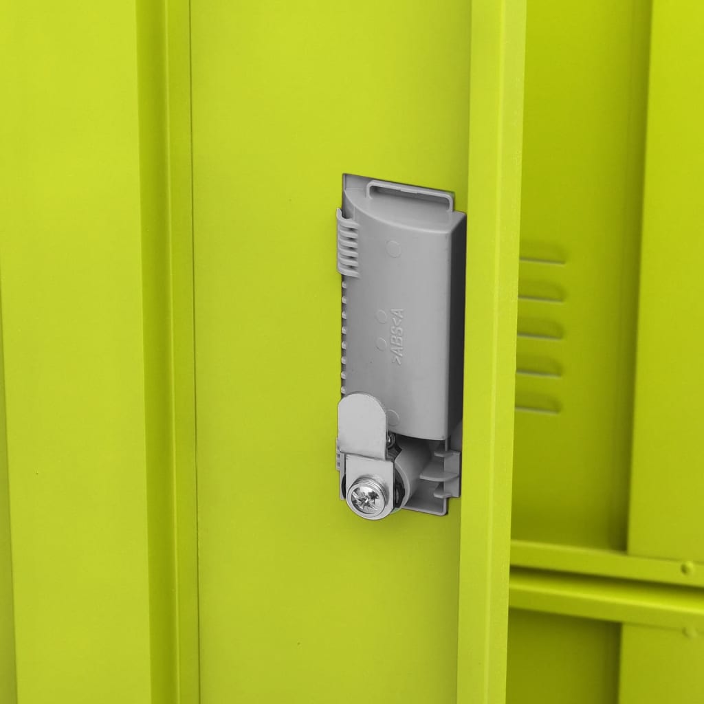 Armoire à casiers Gris clair et vert 90x45x92,5 cm Acier - XIOS