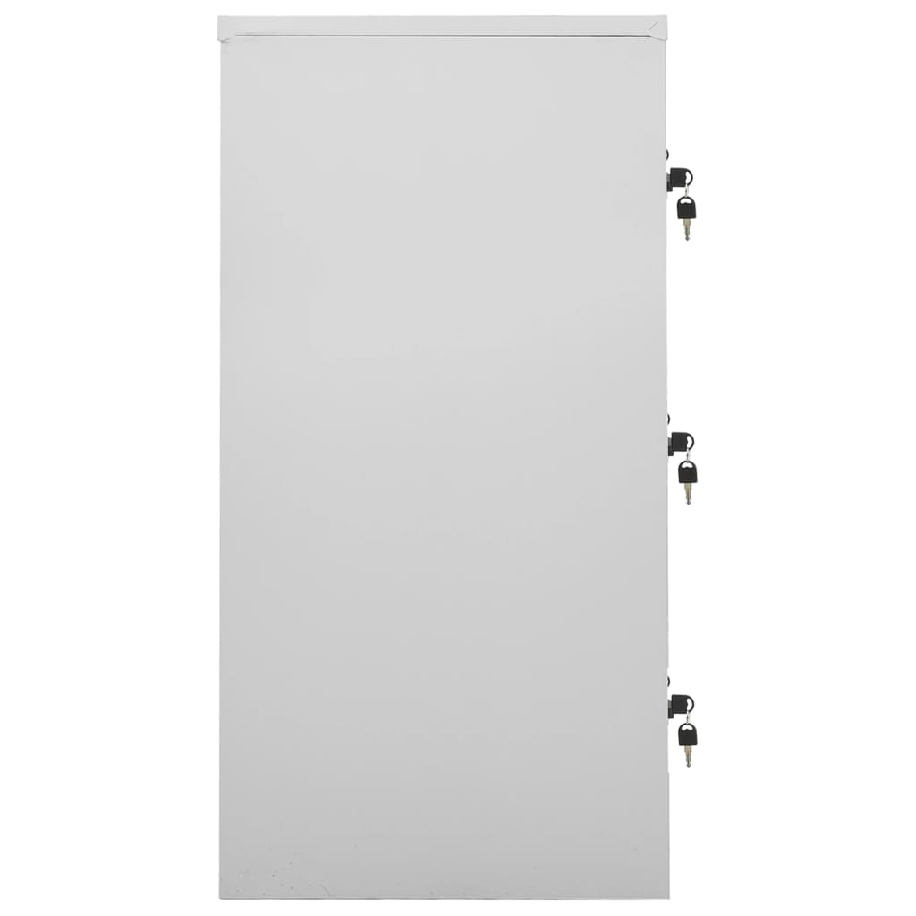 Armoire à casiers Gris clair 90x45x92,5 cm Acier - XIOS
