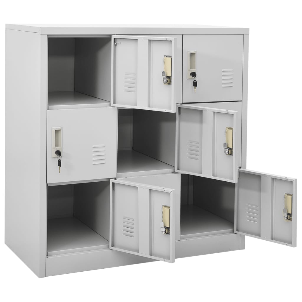 Armoire à casiers Gris clair 90x45x92,5 cm Acier - XIOS
