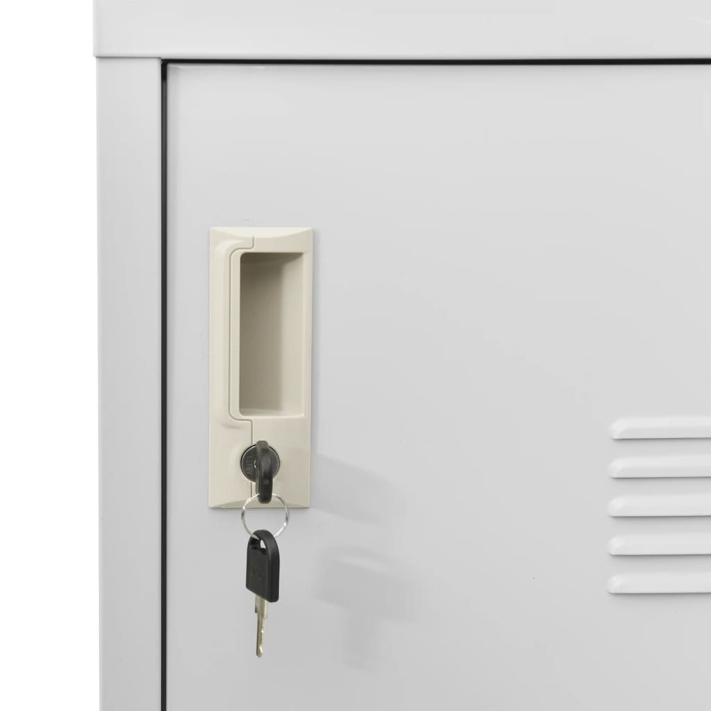 Armoire à casiers Gris clair 90x45x92,5 cm Acier - XIOS