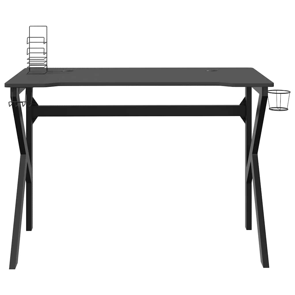Bureau de jeu avec pieds en forme de K Noir 110x60x75 cm - XIOS