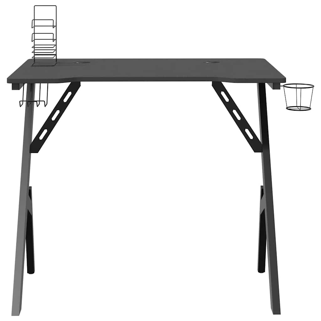 Bureau de jeu avec pieds en forme de Y Noir 90x60x75 cm - XIOS