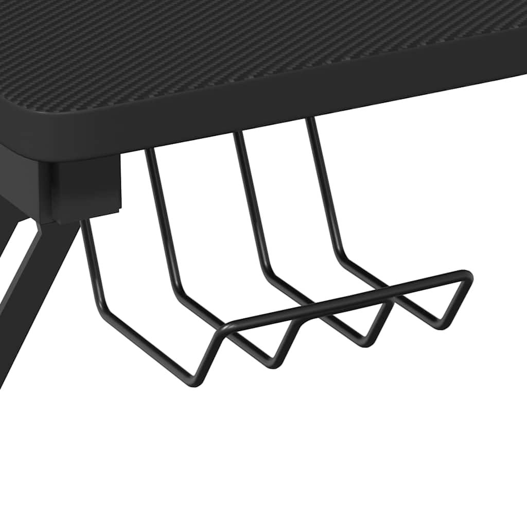 Bureau de jeu avec pieds en forme de Y Noir 90x60x75 cm - XIOS