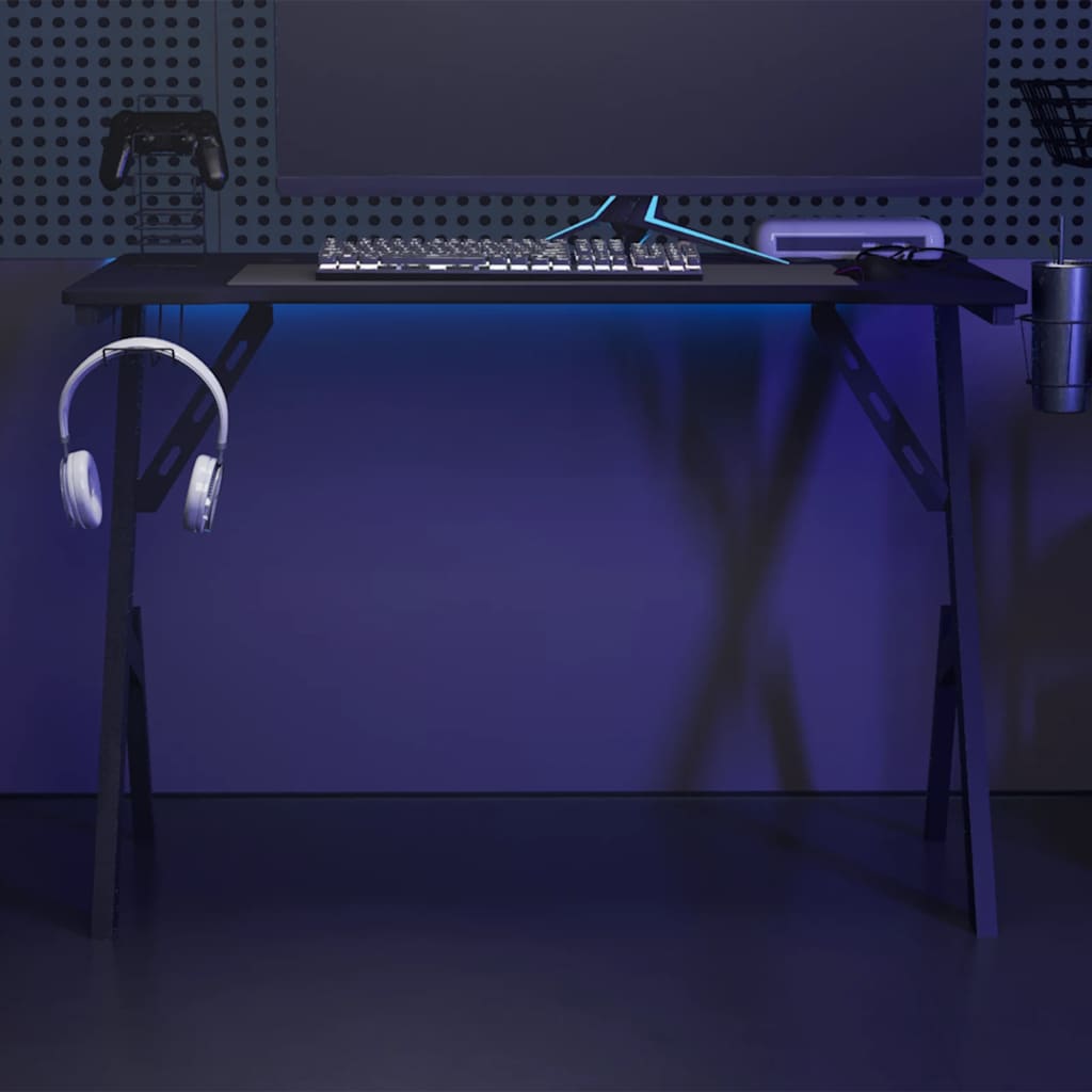 Bureau de jeu avec pieds en forme de Y Noir 110x60x75 cm - XIOS