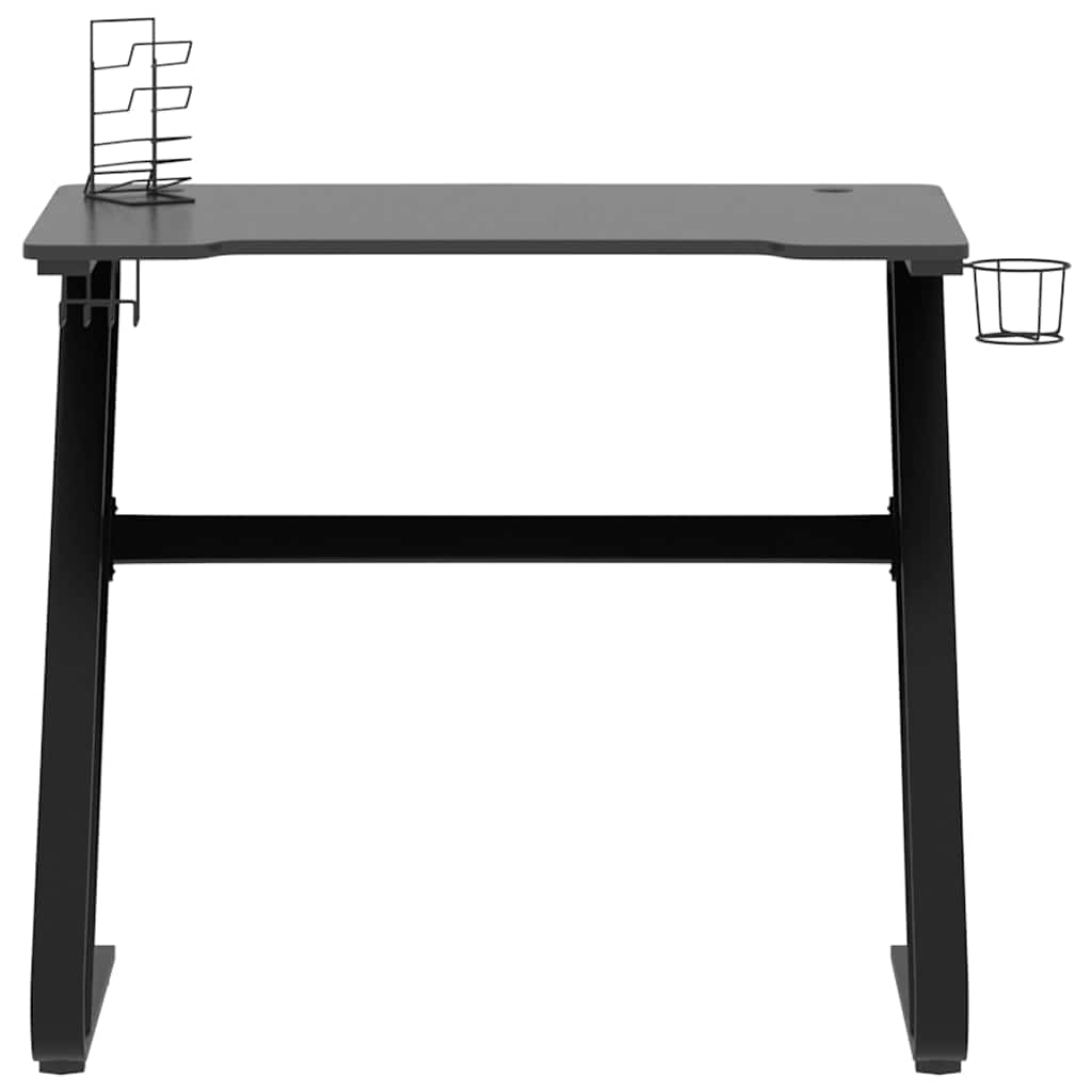 Bureau de jeu avec pieds en forme de ZZ Noir 90x60x75 cm - XIOS