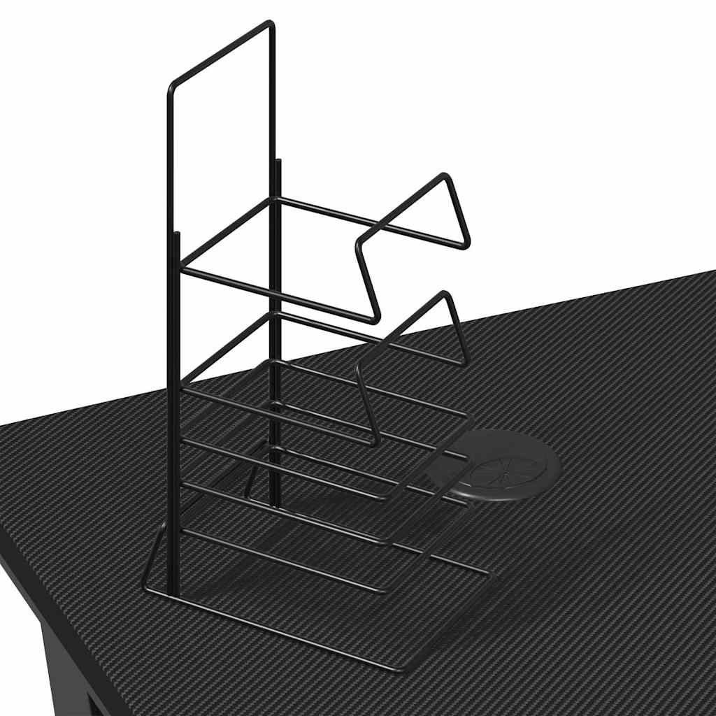 Bureau de jeu avec pieds en forme de ZZ Noir 90x60x75 cm - XIOS