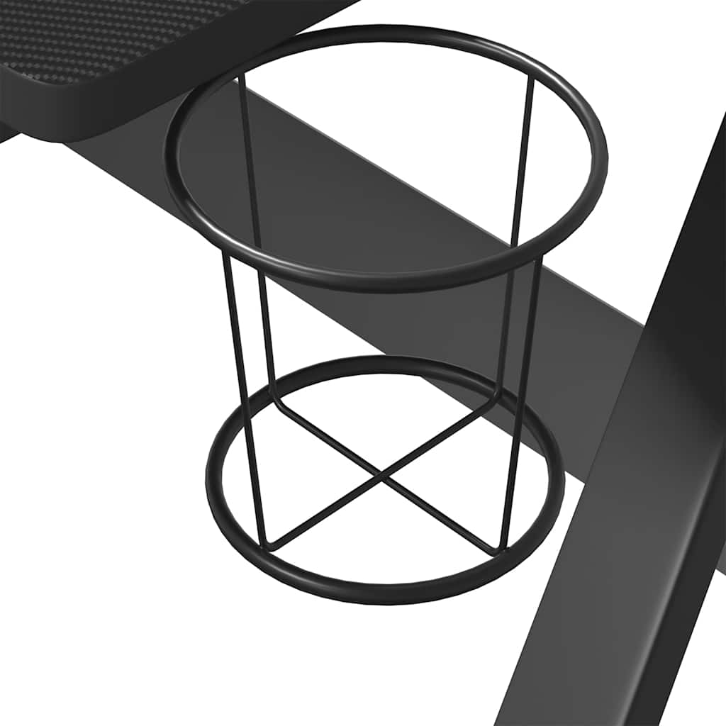 Bureau de jeu avec pieds en forme de ZZ Noir 90x60x75 cm - XIOS