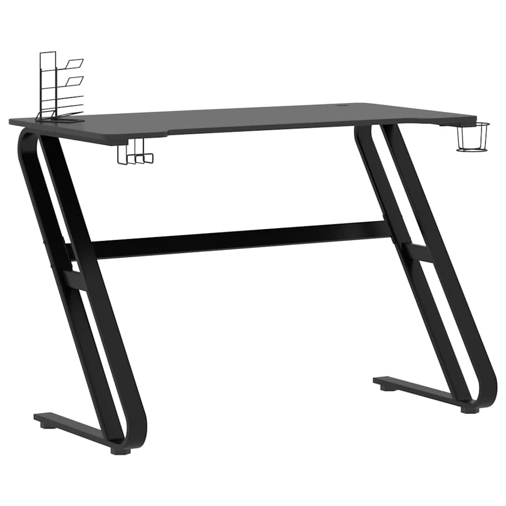 Bureau de jeu avec pieds en forme de ZZ Noir 110x60x75 cm - XIOS