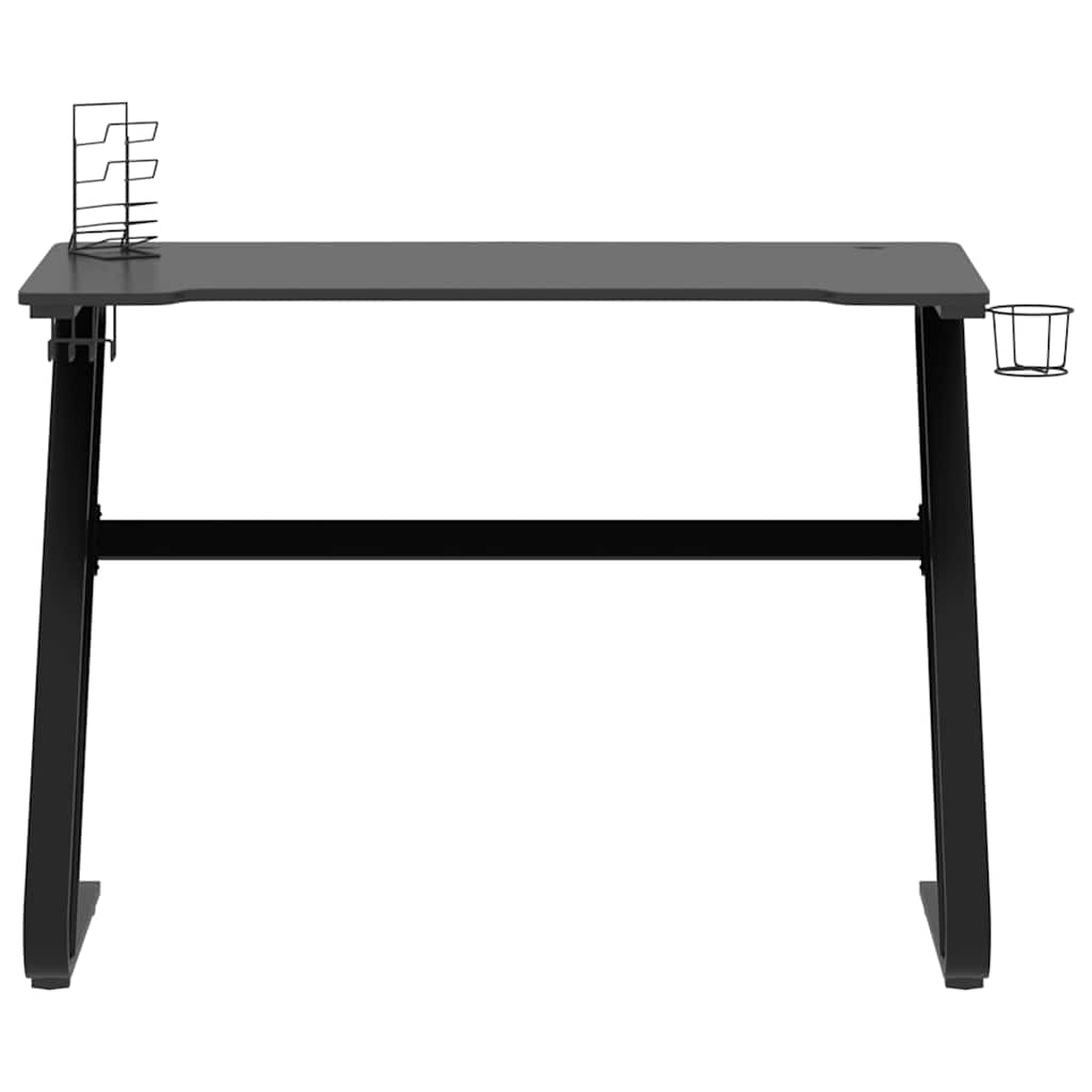 Bureau de jeu avec pieds en forme de ZZ Noir 110x60x75 cm - XIOS
