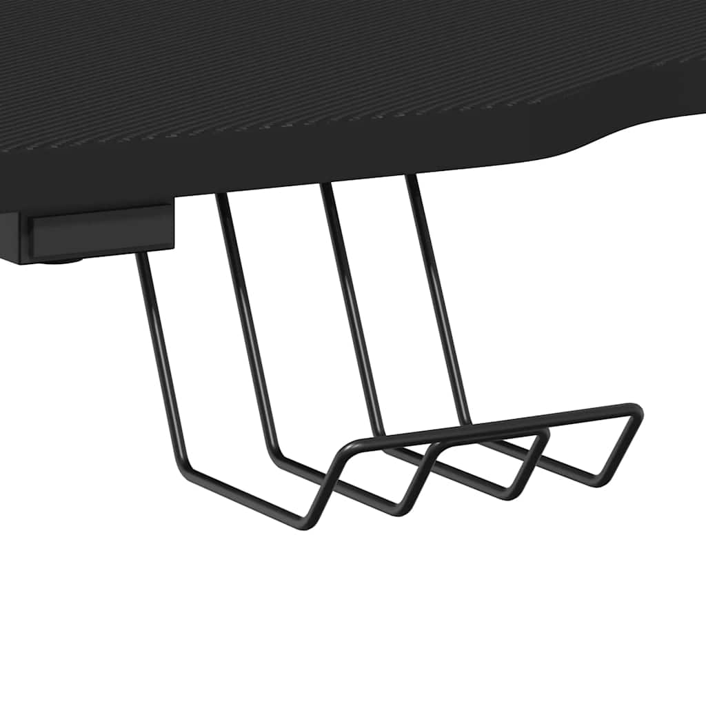 Bureau de jeu avec pieds en forme de ZZ Noir 110x60x75 cm - XIOS