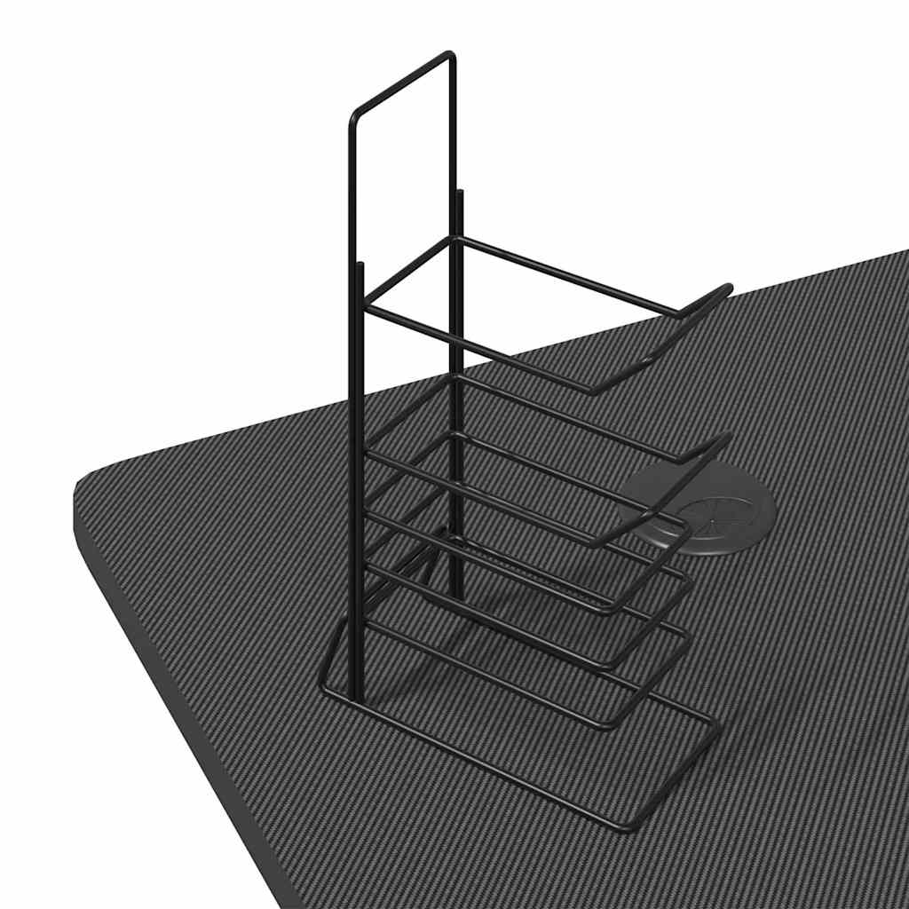 Bureau de jeu à LED en forme de Z noir 110x60x75 cm - XIOS