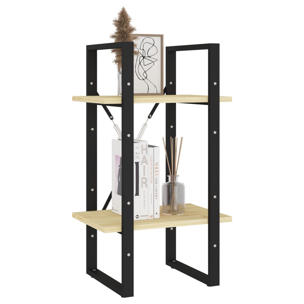 Bibliothèque à 2 niveaux 40x30x70 cm Bois de pin massif - XIOS