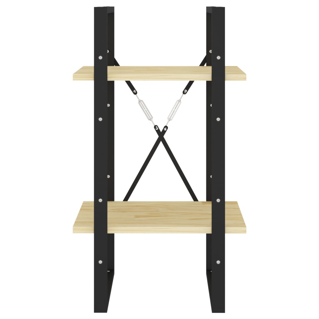 Bibliothèque à 2 niveaux 40x30x70 cm Bois de pin massif - XIOS