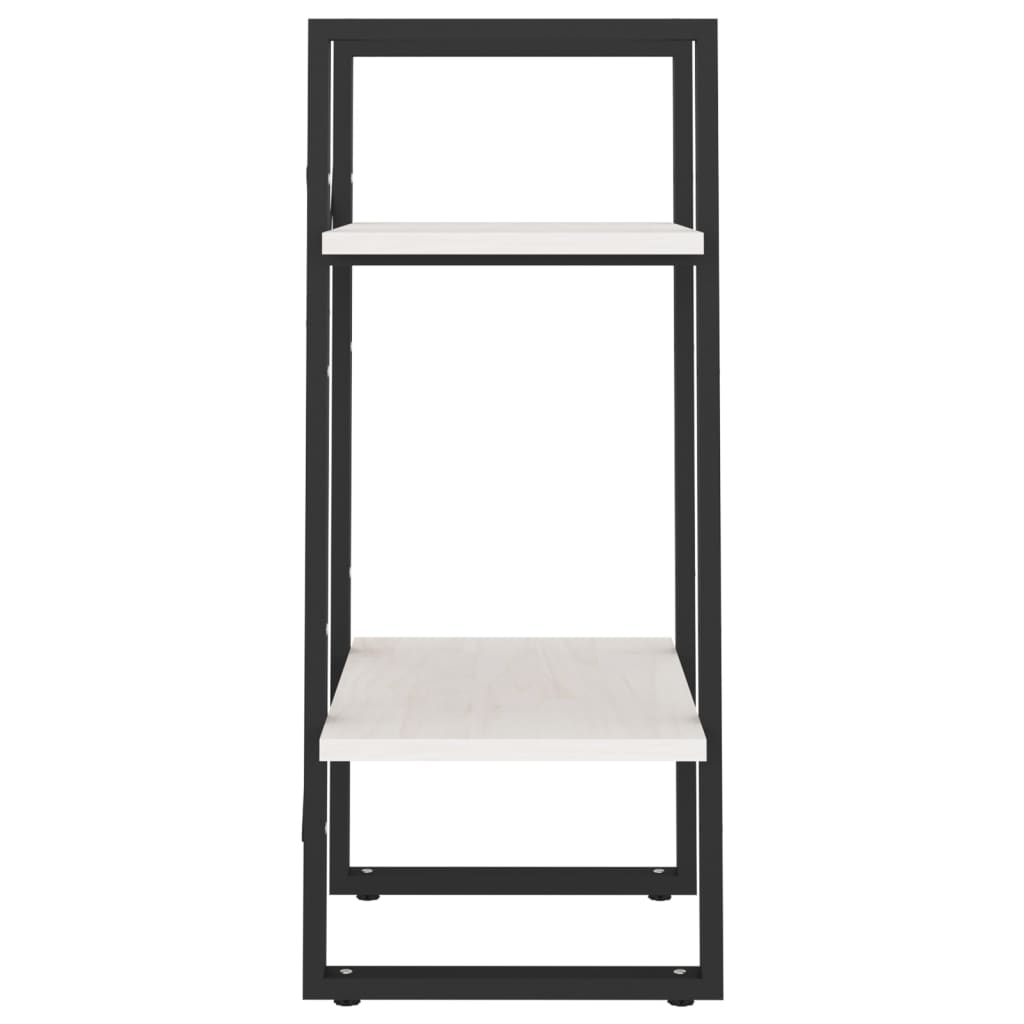 Bibliothèque à 2 niveaux Blanc 40x30x70 cm Bois de pin massif - XIOS