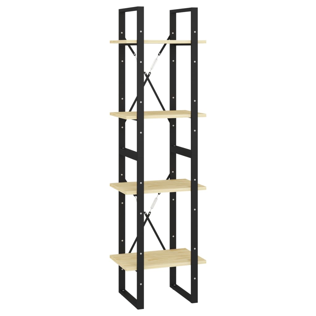 Bibliothèque à 4 niveaux 40x30x140 cm Bois de pin massif - XIOS