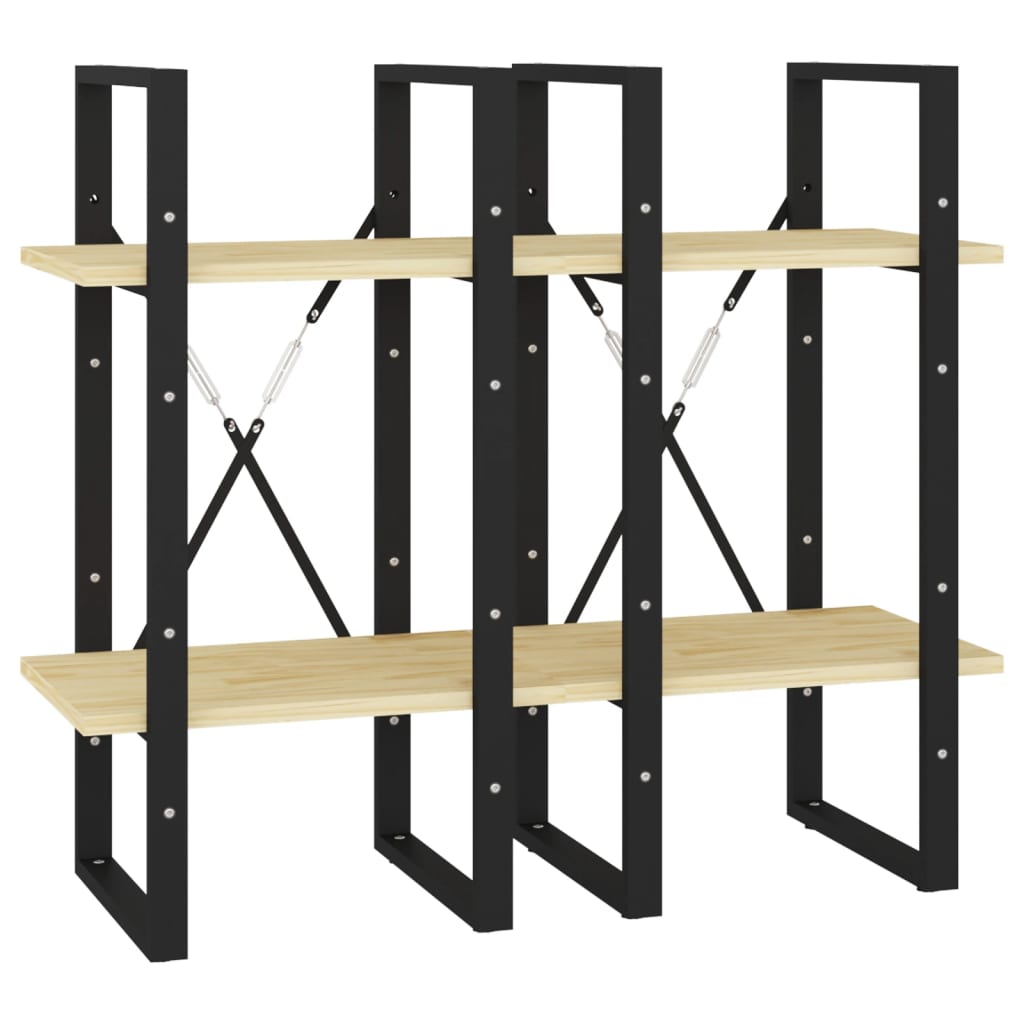 Bibliothèque à 4 niveaux 40x30x140 cm Bois de pin massif - XIOS