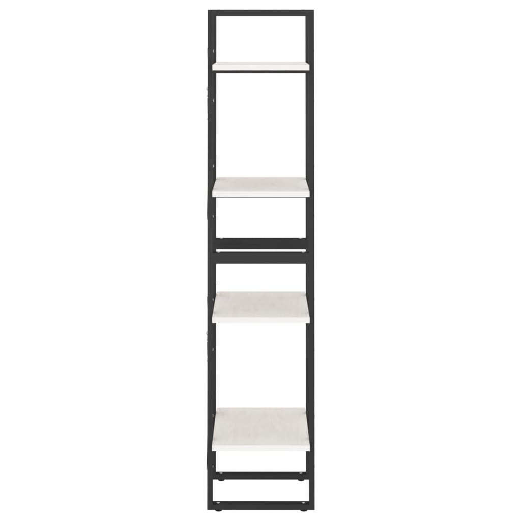 Bibliothèque à 4 niveaux blanc 40x30x140 cm bois de pin massif - XIOS