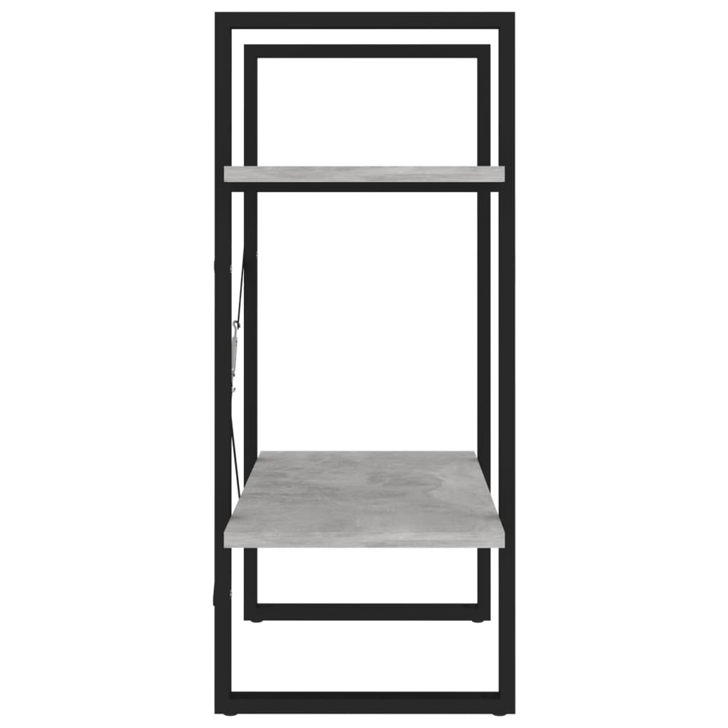 Bibliothèque à 2 niveaux Gris béton 60x30x70 cm bois ingénierie - XIOS