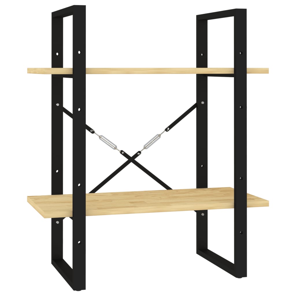 Bibliothèque à 2 niveaux 60x30x70 cm Bois de pin massif - XIOS