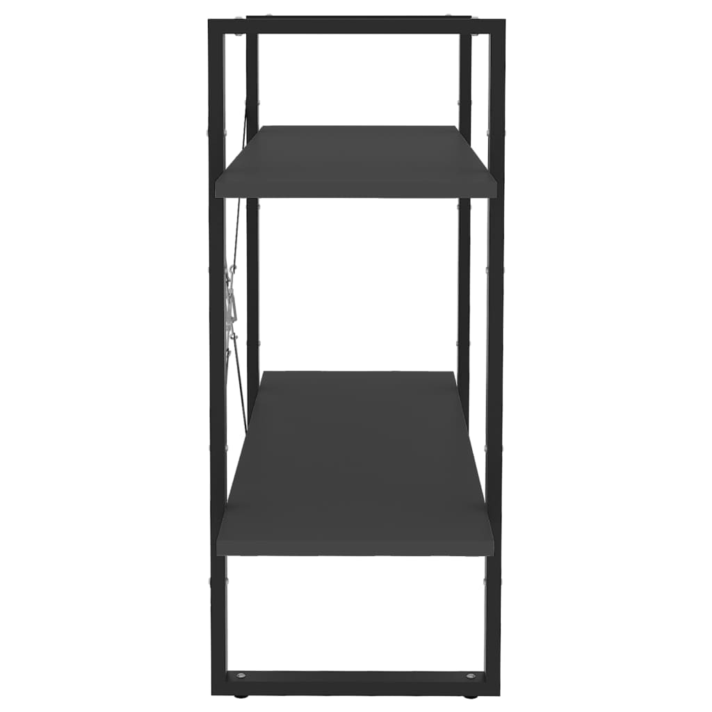 Bibliothèque à 2 niveaux Gris 80x30x70 cm bois d'ingénierie - XIOS