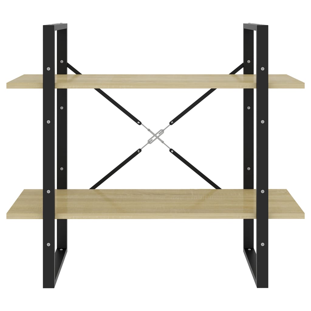 Bibliothèque à 2 niveaux chêne sonoma bois d'ingénierie - XIOS