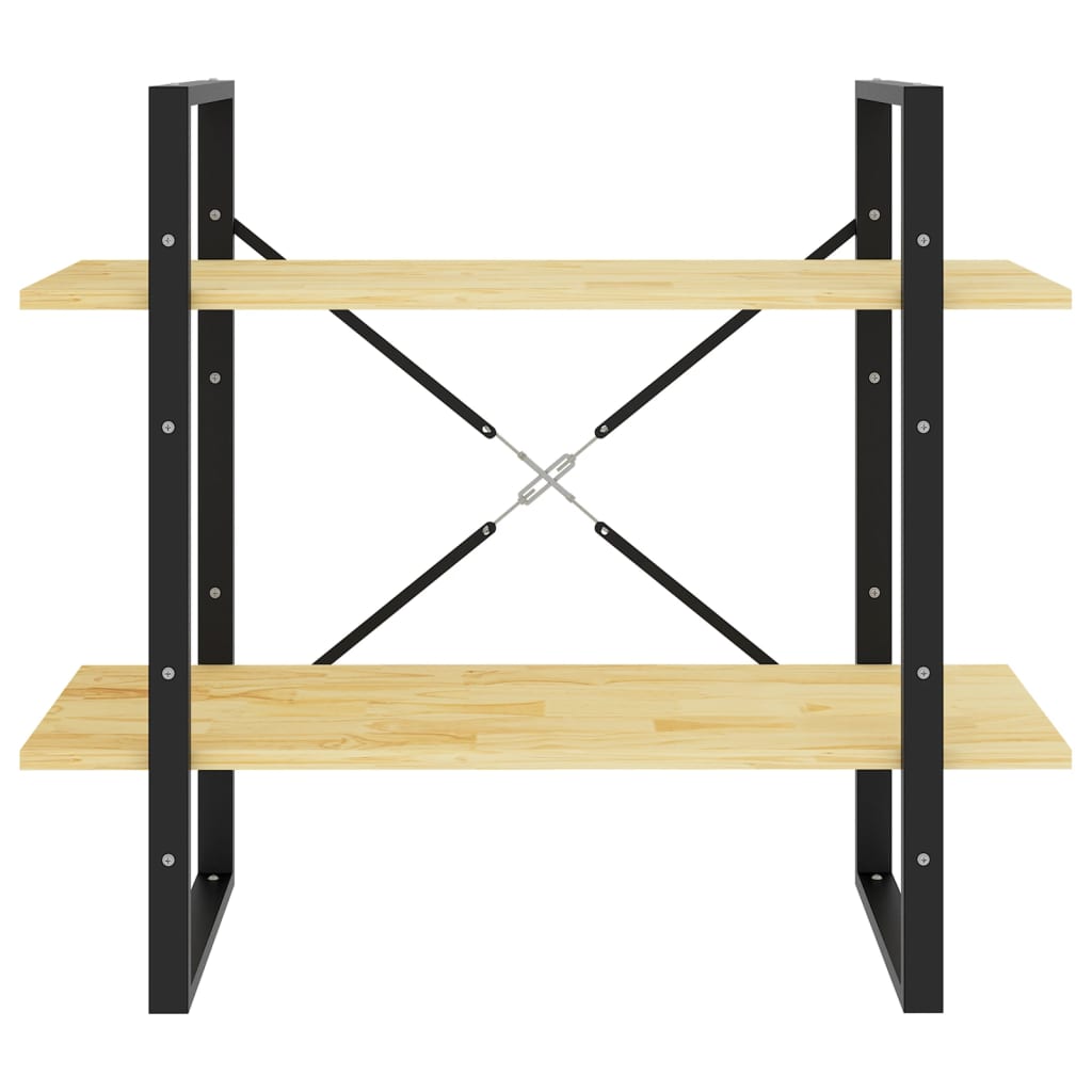 Bibliothèque à 2 niveaux 80x30x70 cm Bois de pin massif - XIOS