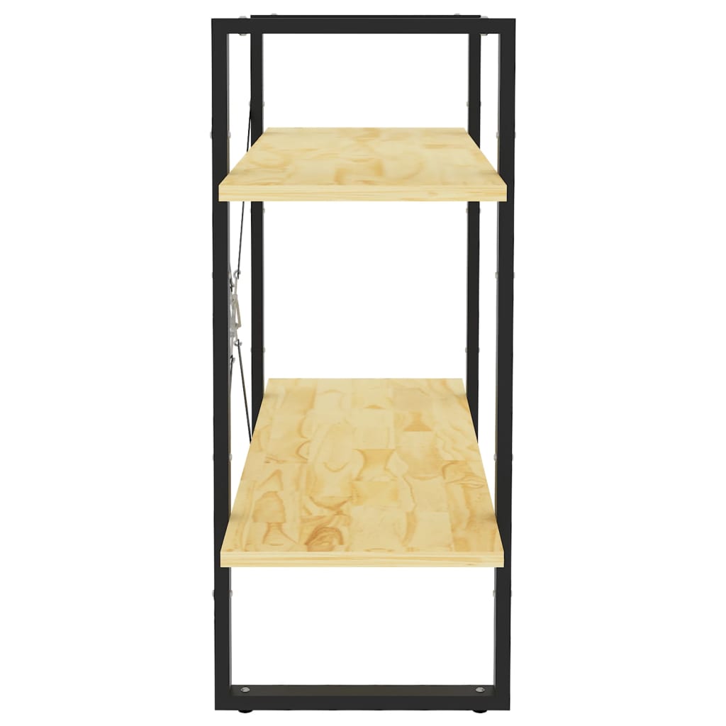 Bibliothèque à 2 niveaux 80x30x70 cm Bois de pin massif - XIOS