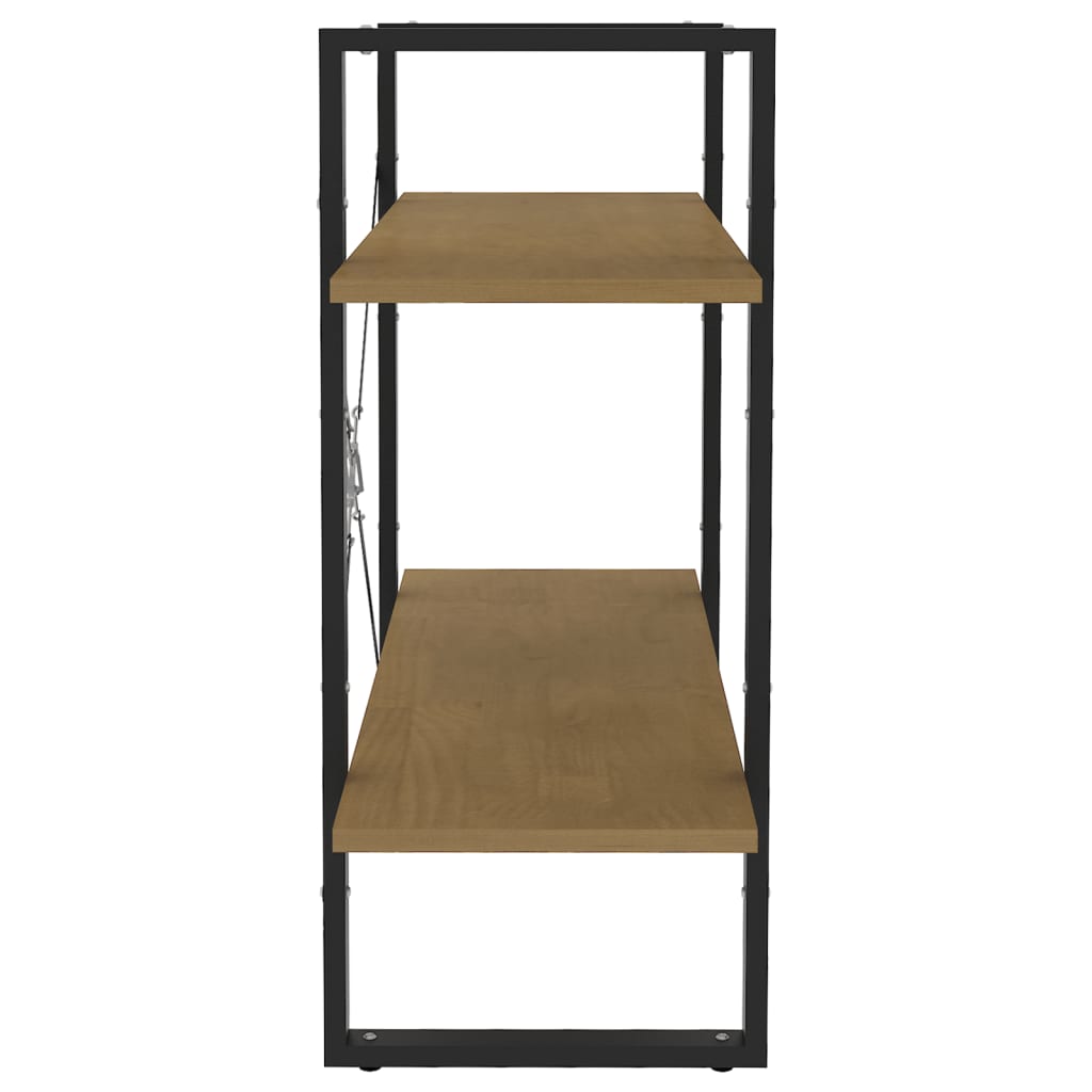 Bibliothèque à 2 niveaux 80x30x70 cm bois de pin massif - XIOS