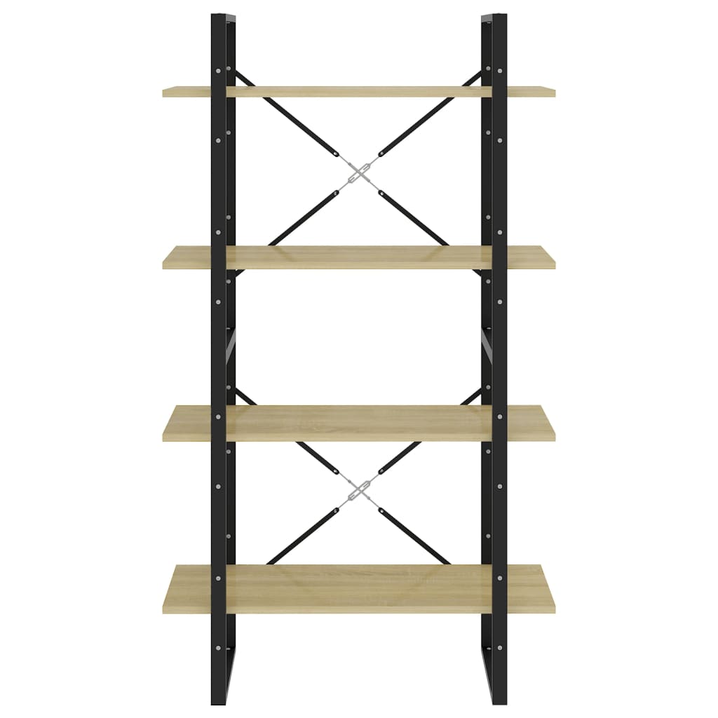 Bibliothèque à 4 niveaux chêne sonoma bois d'ingénierie - XIOS