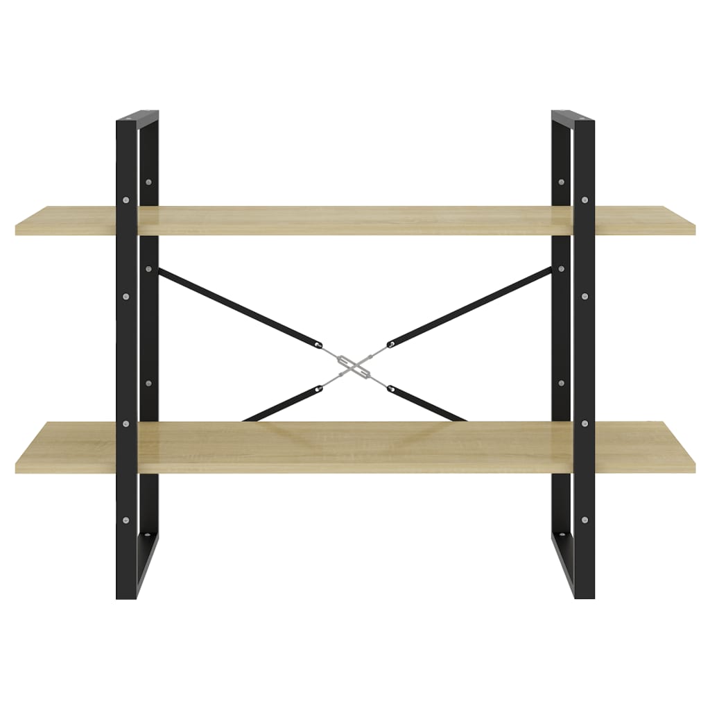 Bibliothèque à 2 niveaux chêne sonoma bois d'ingénierie - XIOS