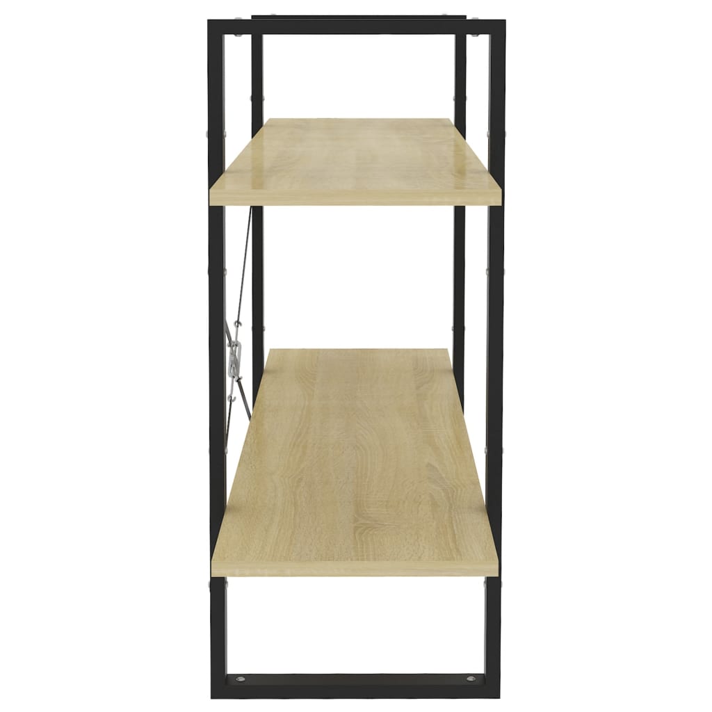 Bibliothèque à 2 niveaux chêne sonoma bois d'ingénierie - XIOS