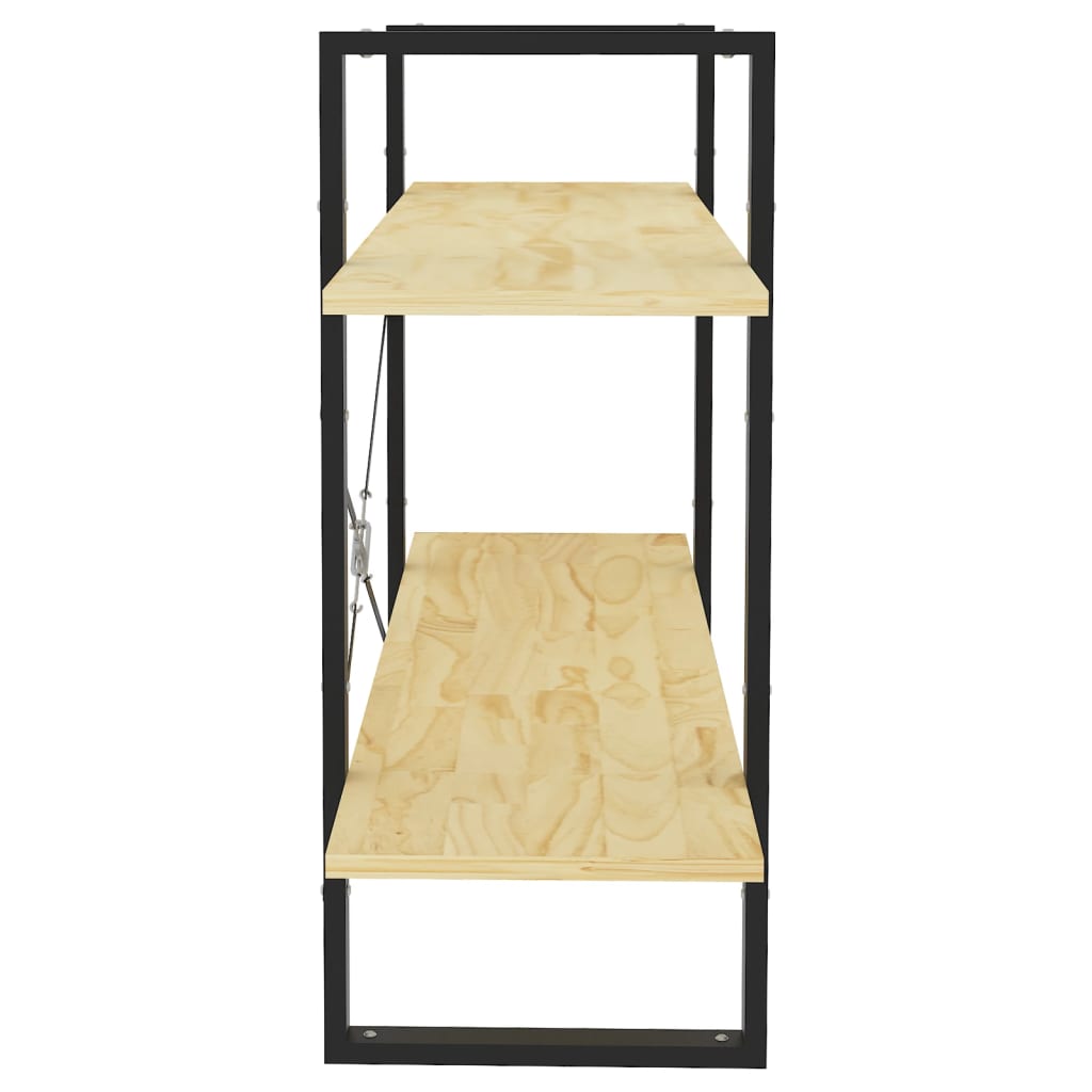 Bibliothèque à 2 niveaux 100x30x70 cm Bois de pin massif - XIOS