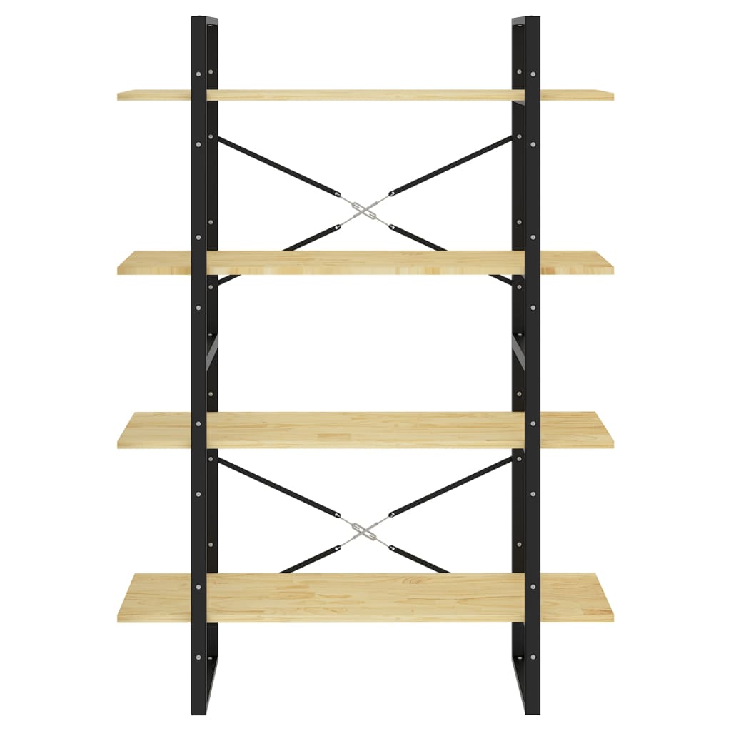 Bibliothèque à 4 niveaux 100x30x140 cm Bois de pin massif - XIOS