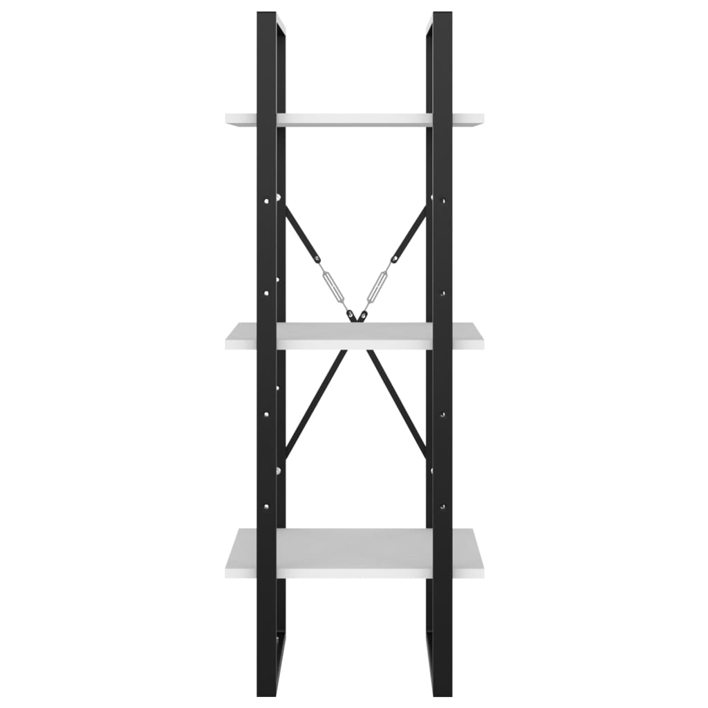 Bibliothèque à 3 niveaux blanc 40x30x105 cm bois d'ingénierie - XIOS