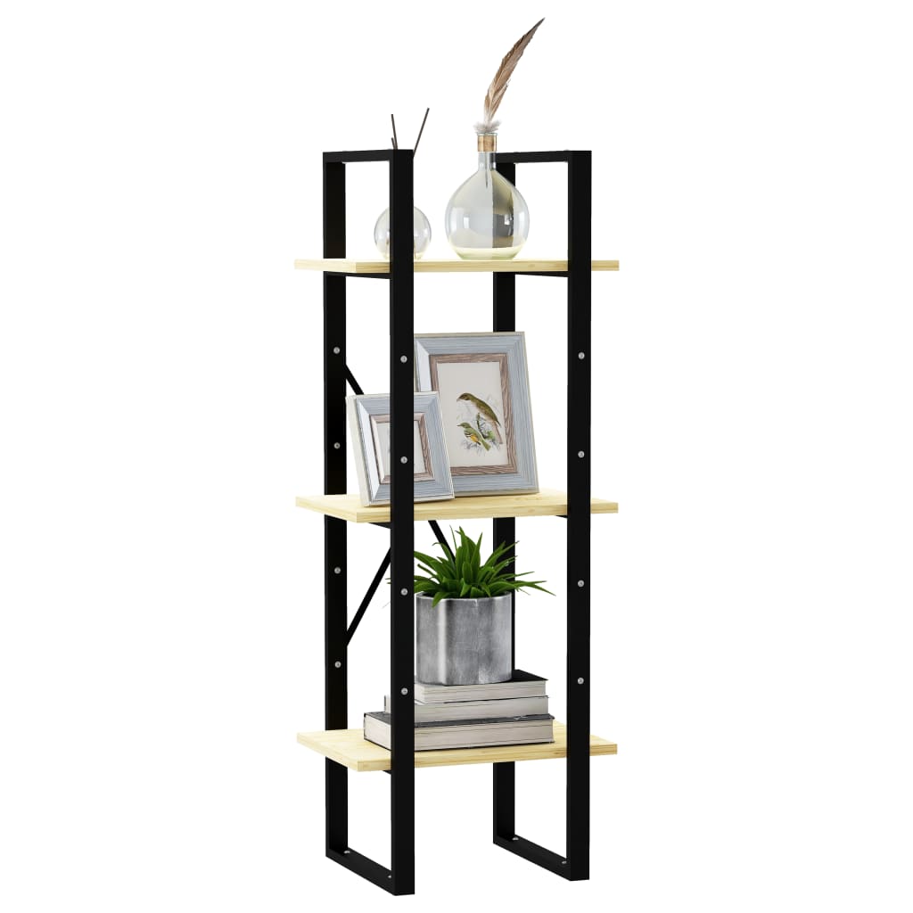 Bibliothèque à 3 niveaux 40x30x105 cm Bois de pin massif - XIOS