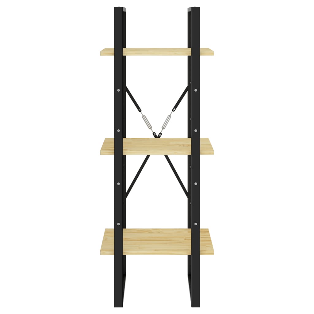 Bibliothèque à 3 niveaux 40x30x105 cm Bois de pin massif - XIOS