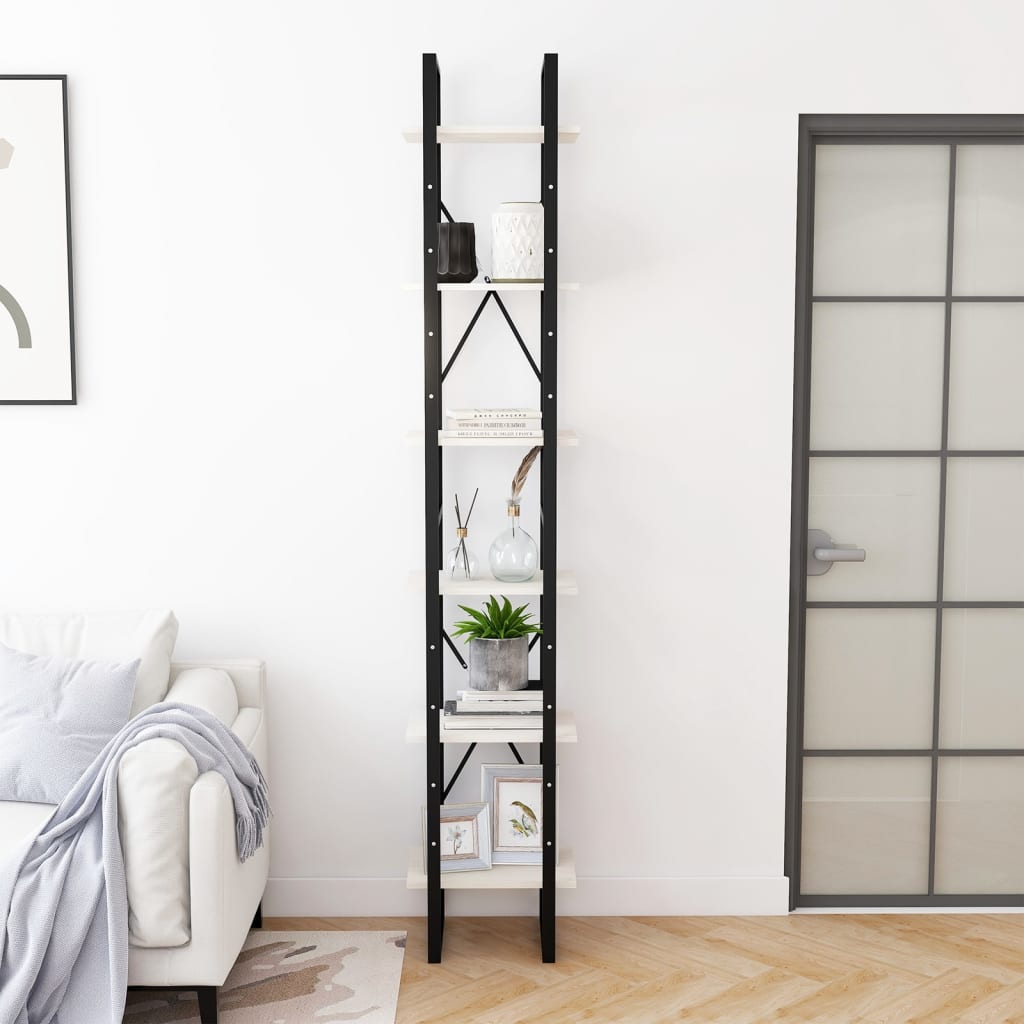 Armoire haute Blanc 40x30x210 cm Bois de pin solide - XIOS