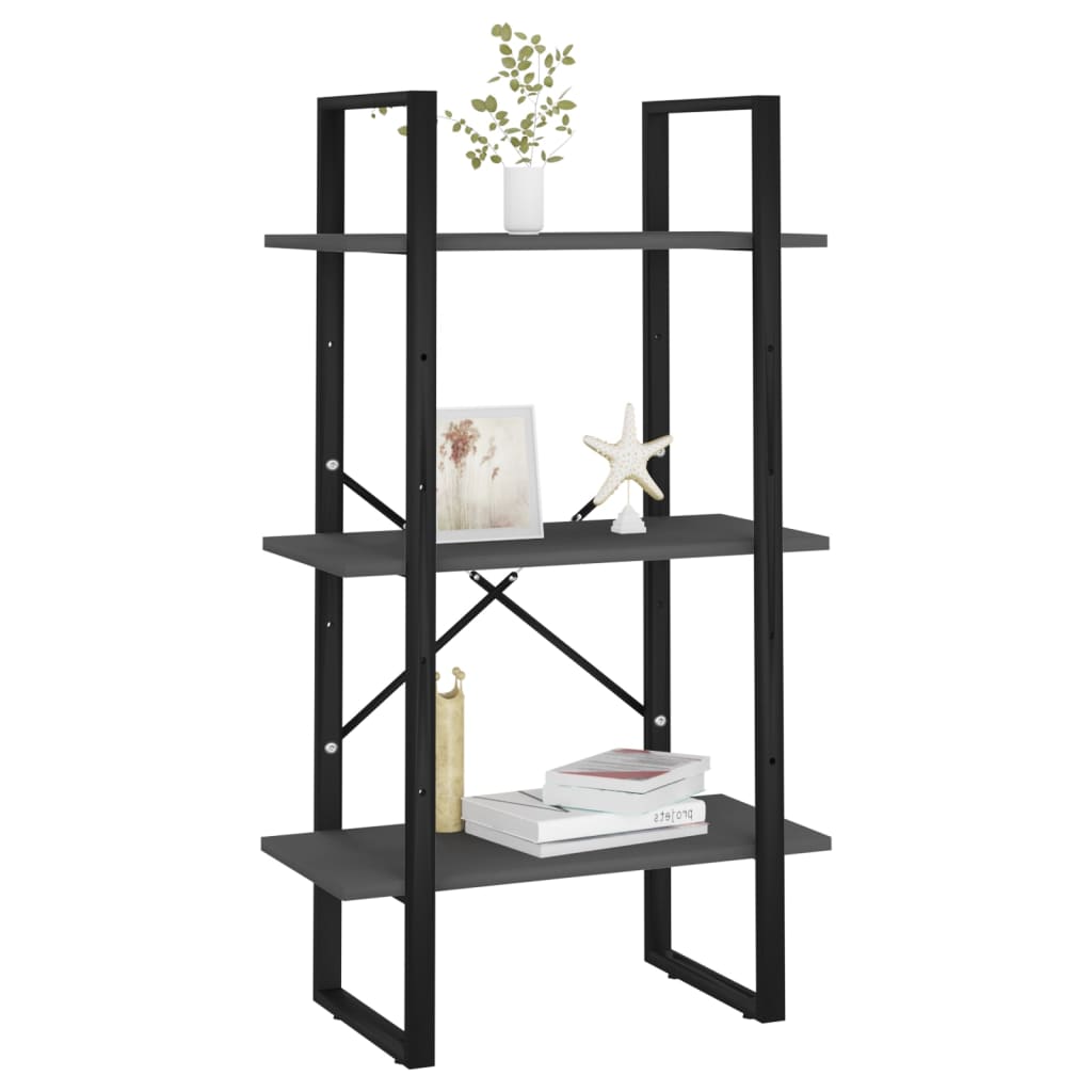 Étagère de rangement gris 60x30x105 cm bois d'ingénierie - XIOS