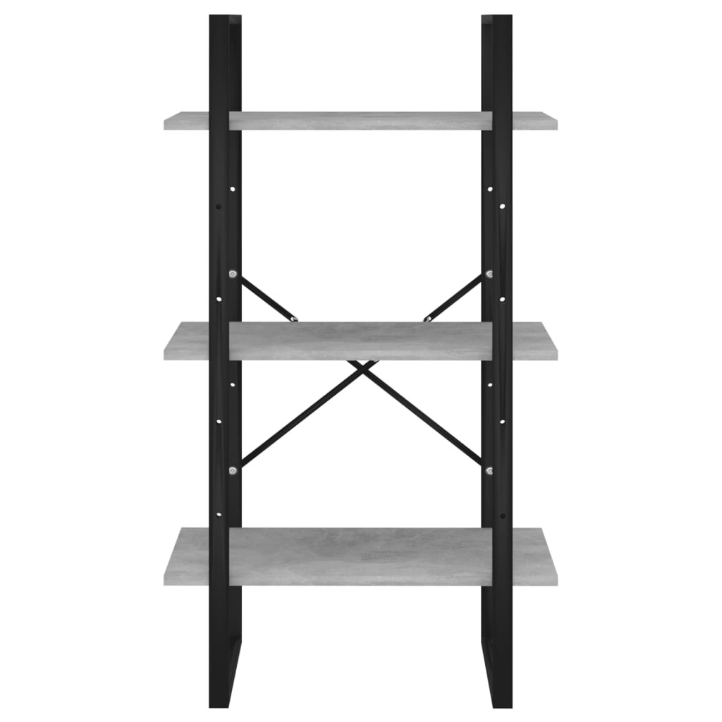 Étagère de rangement gris béton 60x30x105 cm bois d'ingénierie - XIOS