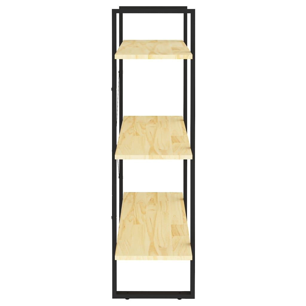 Bibliothèque à 3 niveaux 80x30x105 cm Bois de pin massif - XIOS