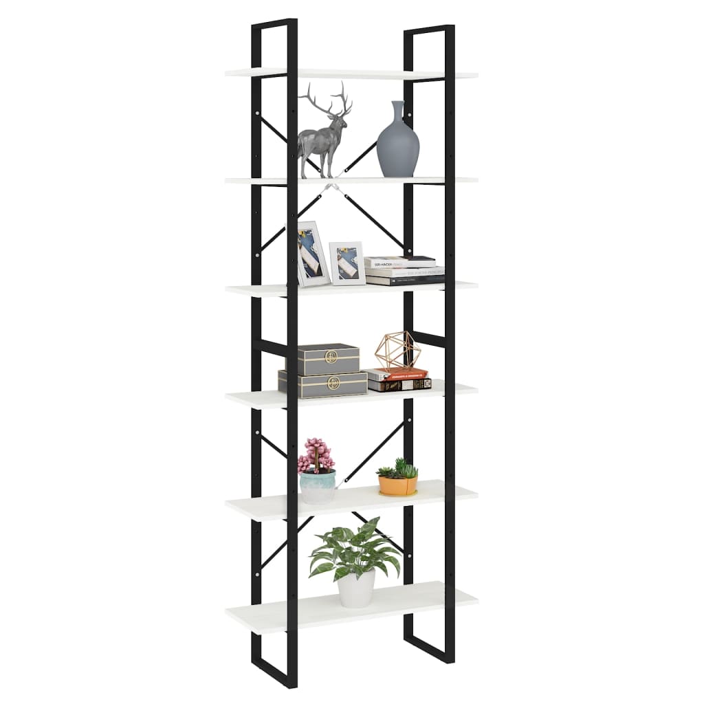 Armoire haute Blanc 80x30x210 cm Bois de pin solide - XIOS