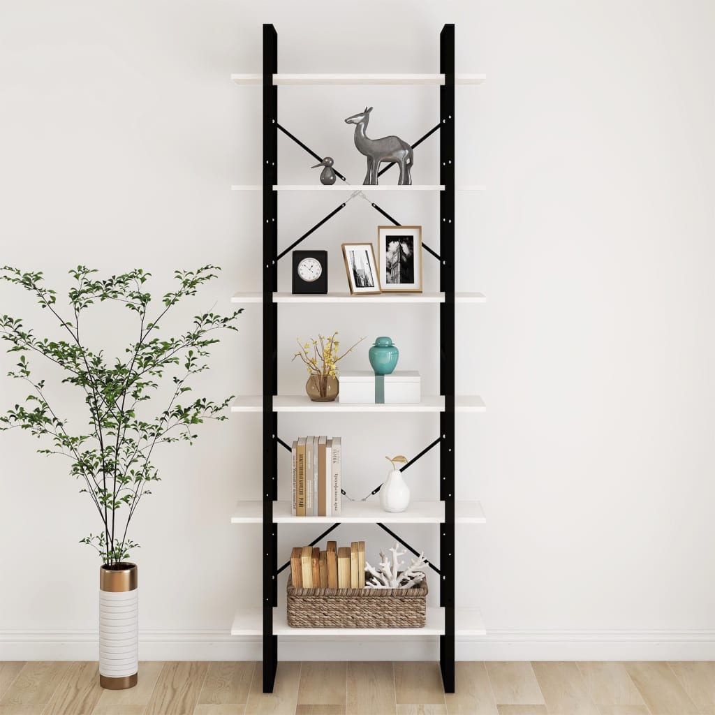 Armoire haute Blanc 80x30x210 cm Bois de pin solide - XIOS