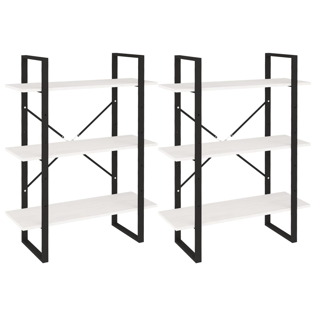 Armoire haute Blanc 80x30x210 cm Bois de pin solide - XIOS