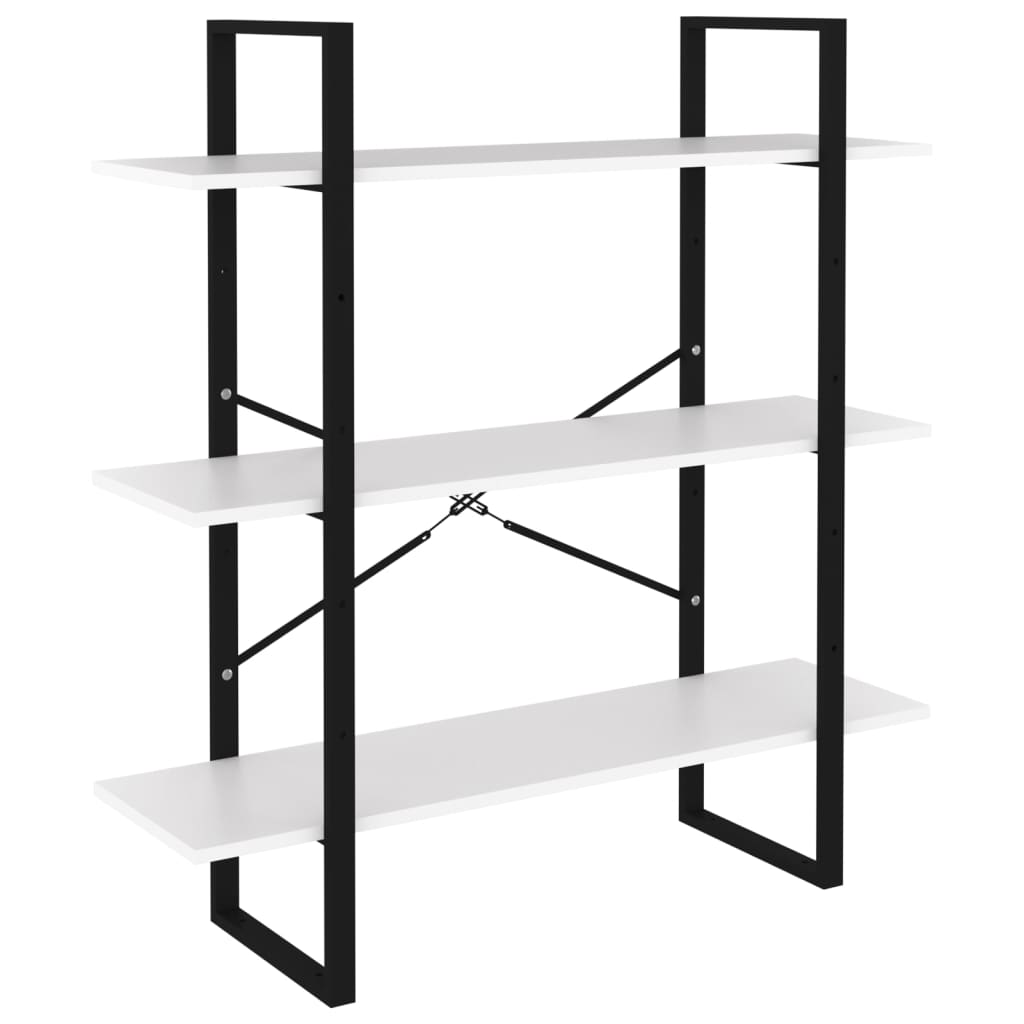 Bibliothèque blanc 100x30x105 cm bois d’ingénierie - XIOS