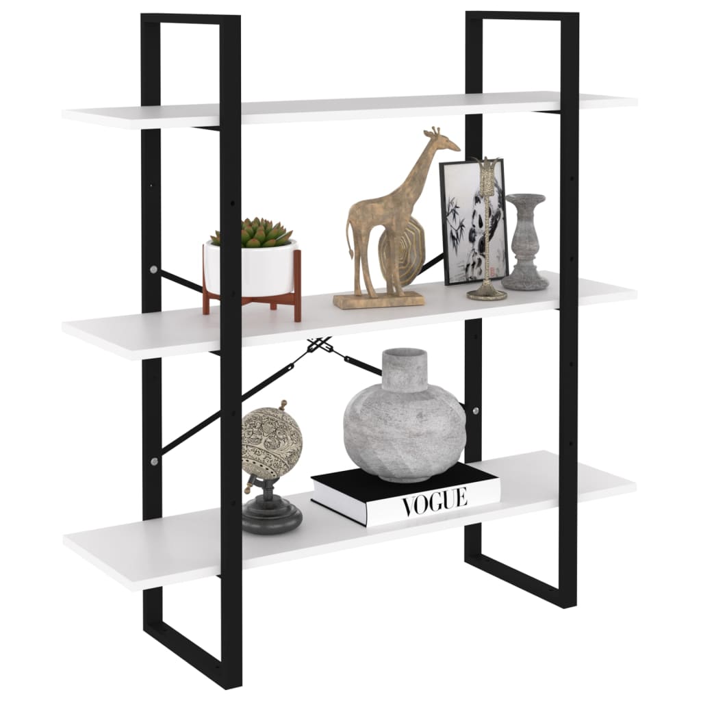 Bibliothèque blanc 100x30x105 cm bois d’ingénierie - XIOS