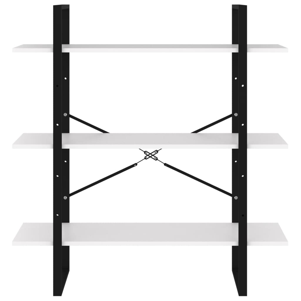 Bibliothèque blanc 100x30x105 cm bois d’ingénierie - XIOS