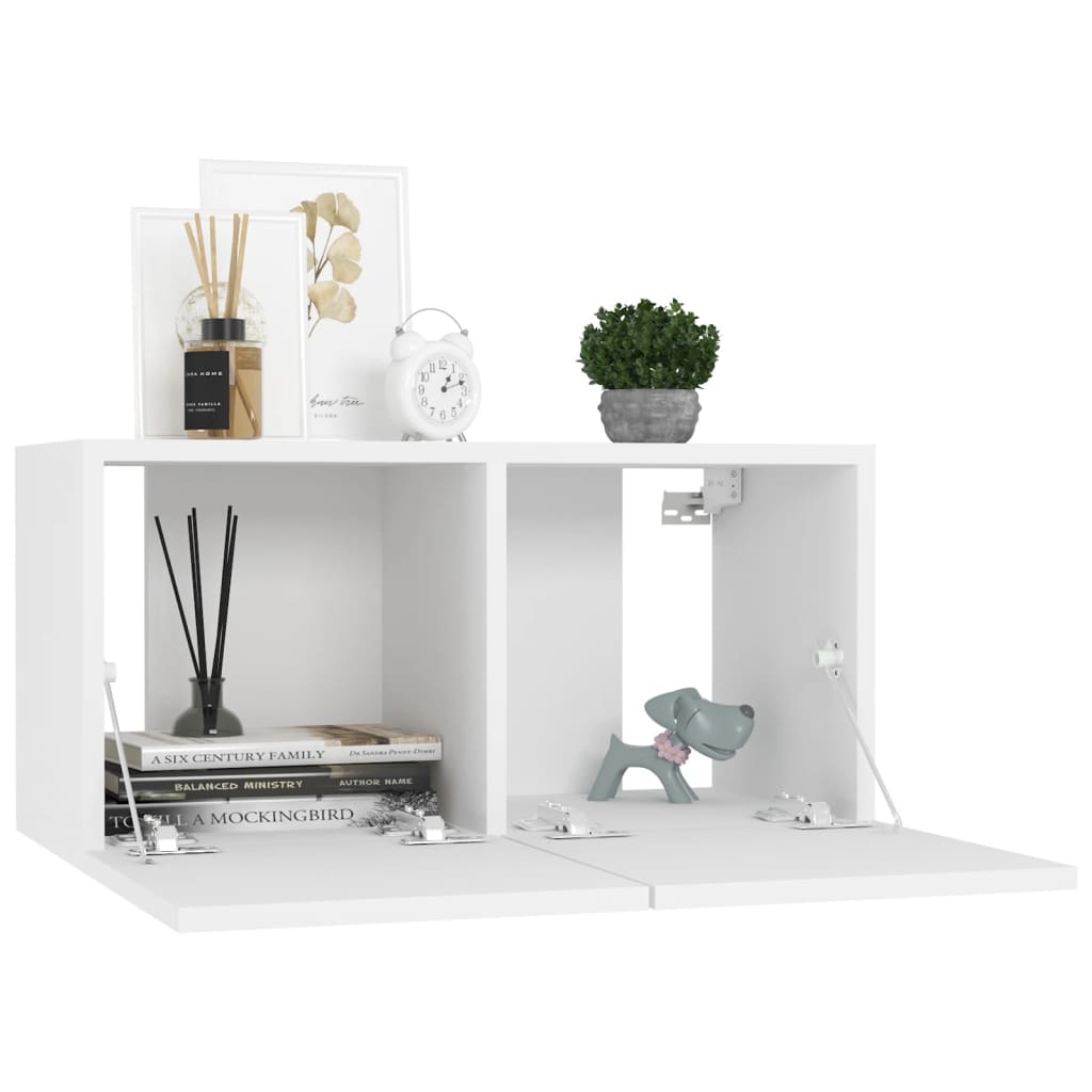 Meubles TV 4 pcs Blanc 60x30x30 cm Bois d'ingénierie - XIOS